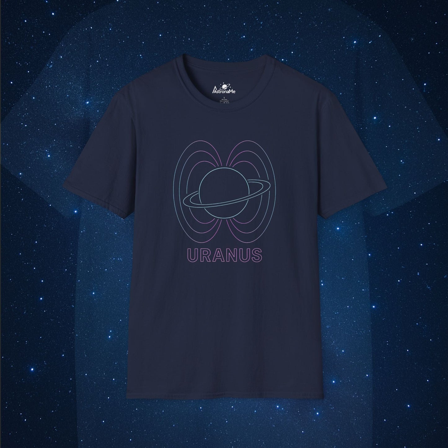 Uranus Neon Outline