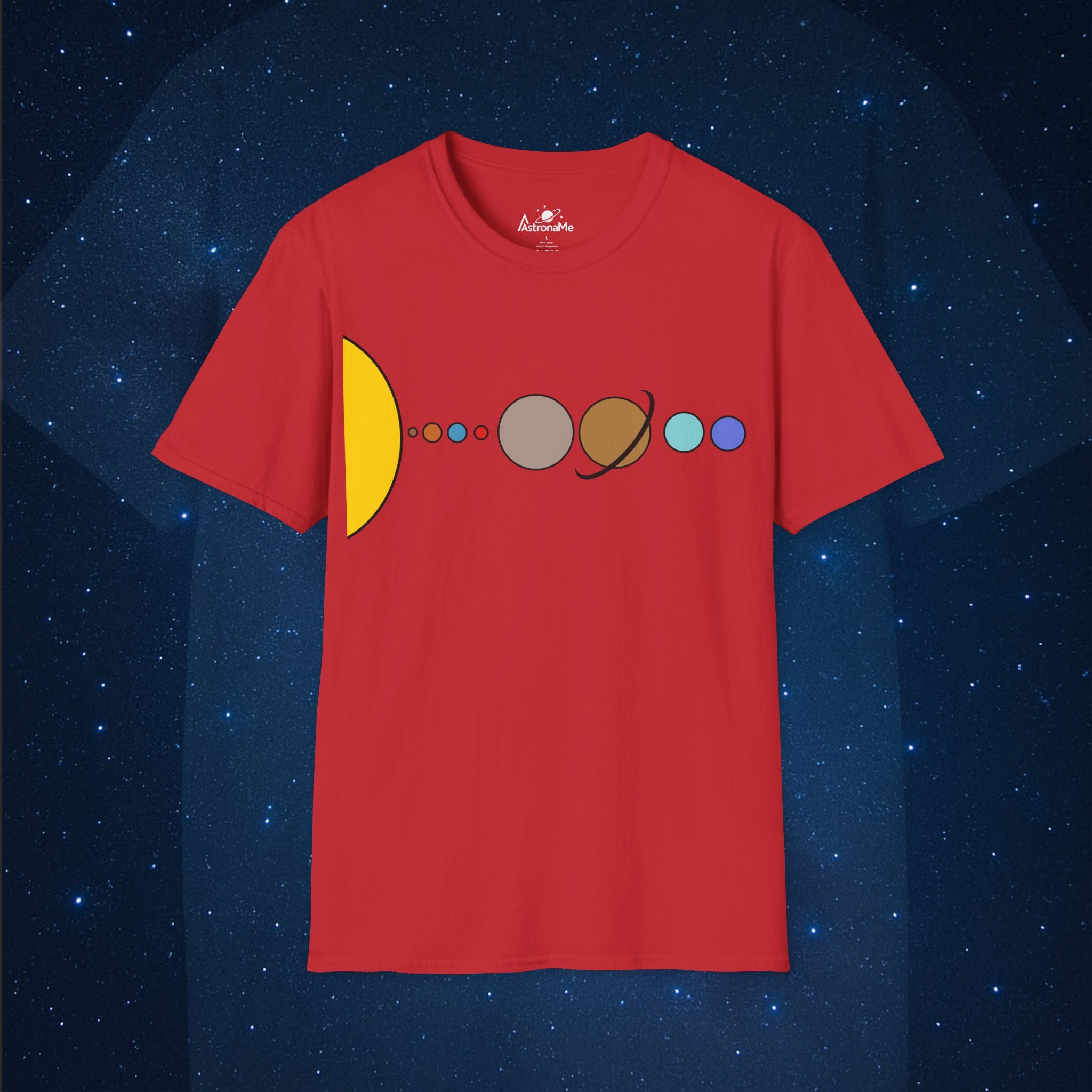 Solar System Flat T-Shirt - AstronaMe