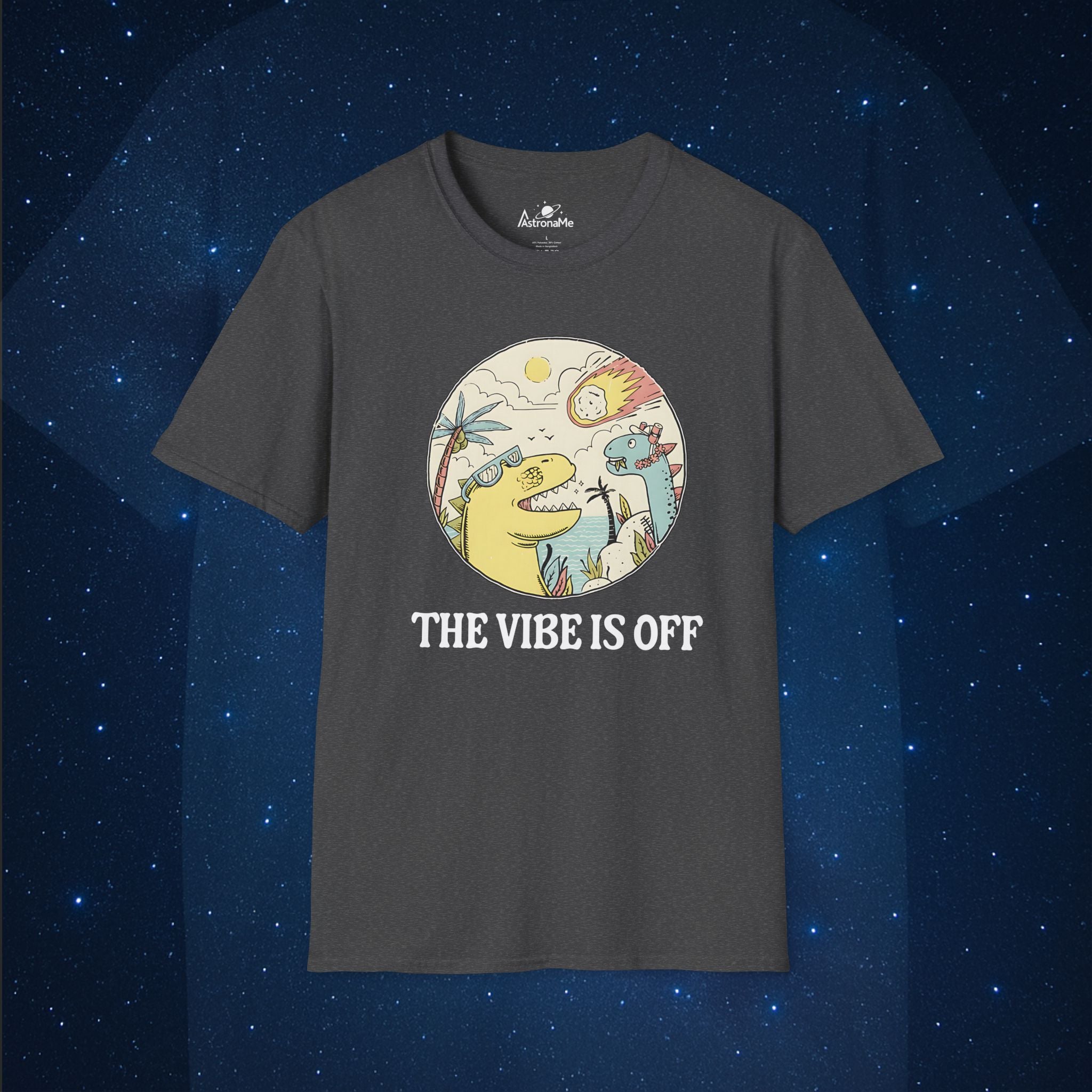 The Vibe Is Off Meteor Dinosaur T-Shirt