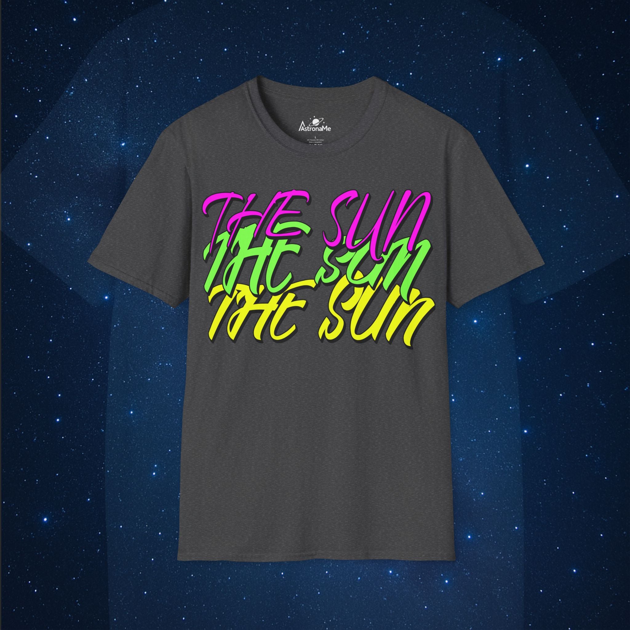 The Sun Retro Neon Planet Space T-Shirt