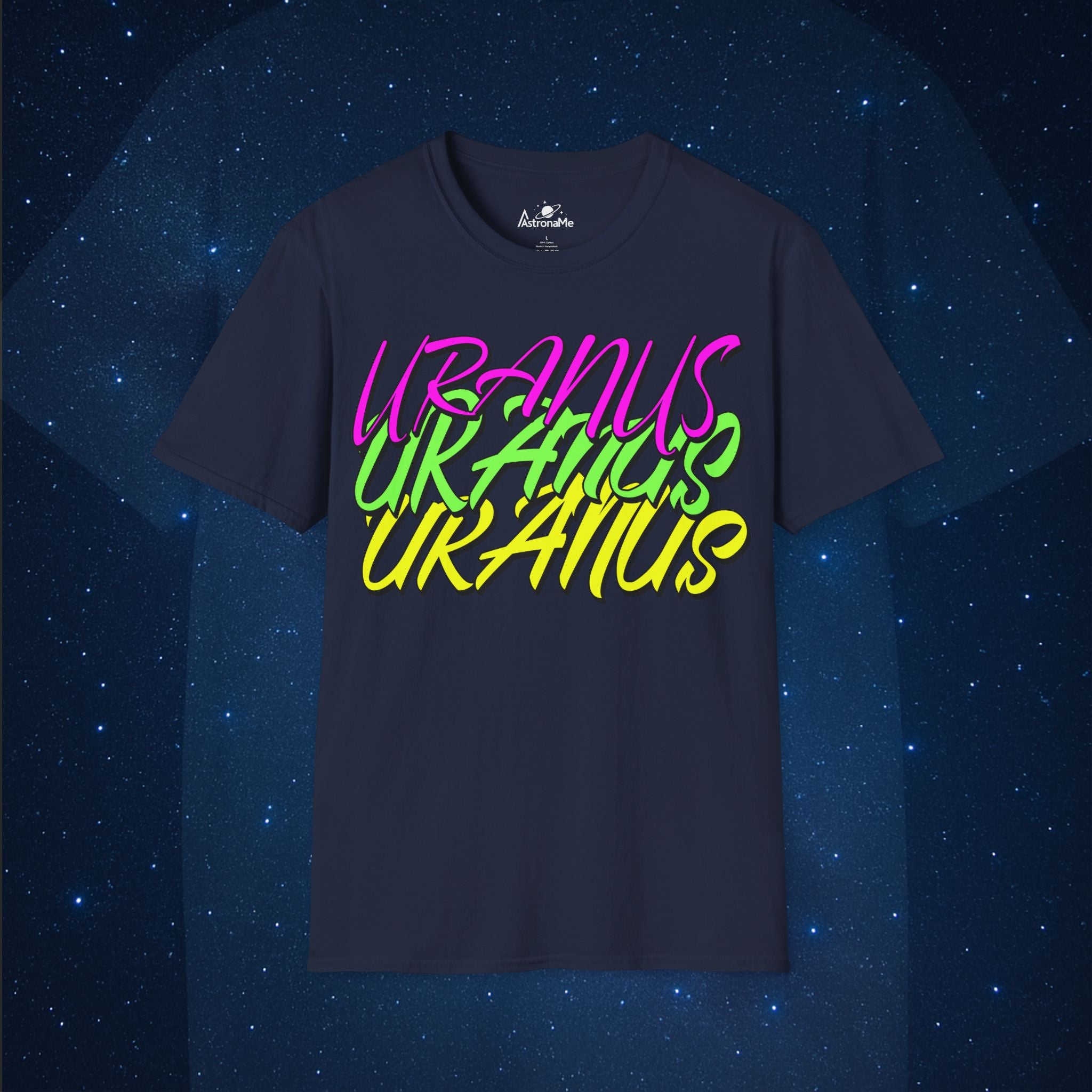 Uranus Retro Neon Planet Space T-Shirt