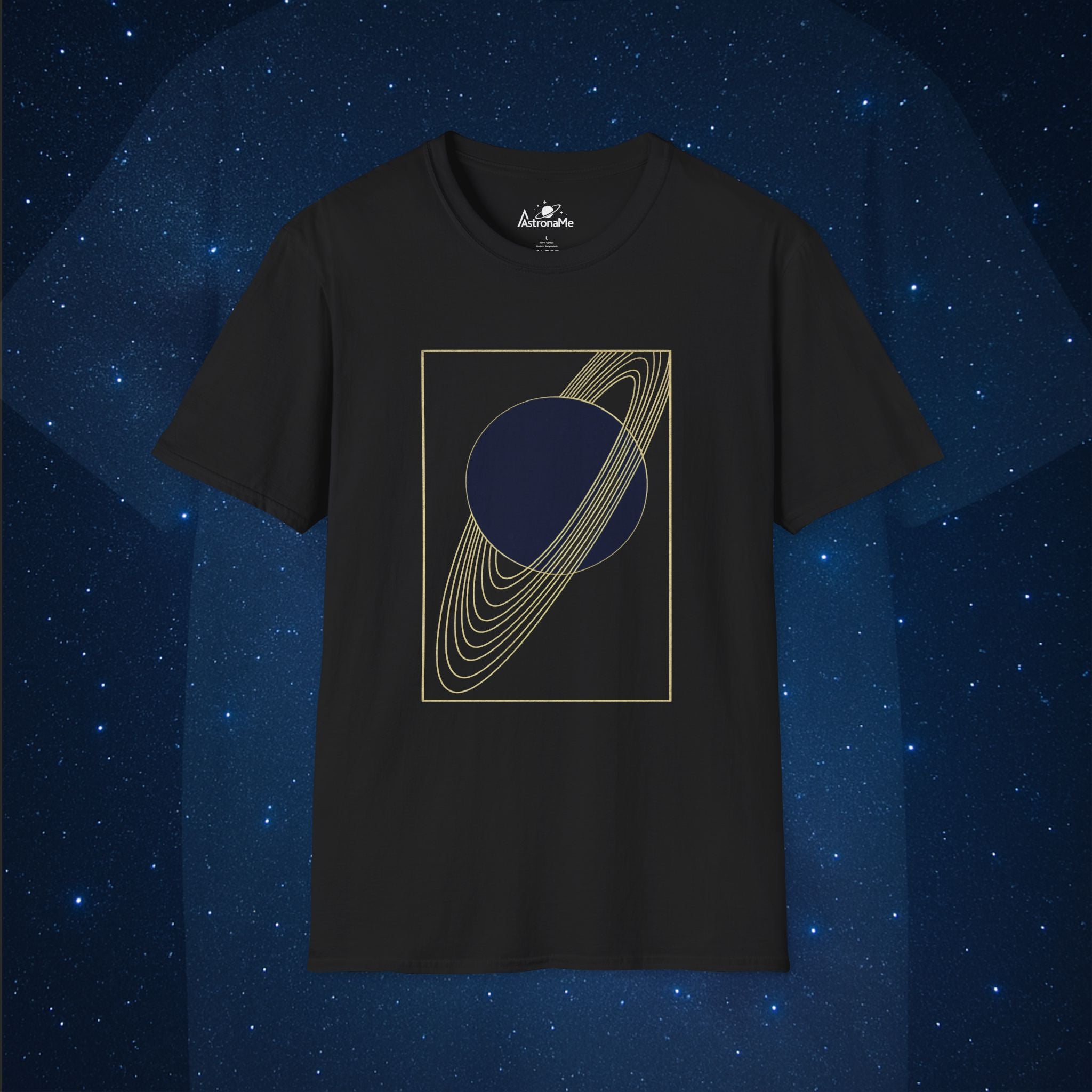 Minimal Gold Saturn T-Shirt