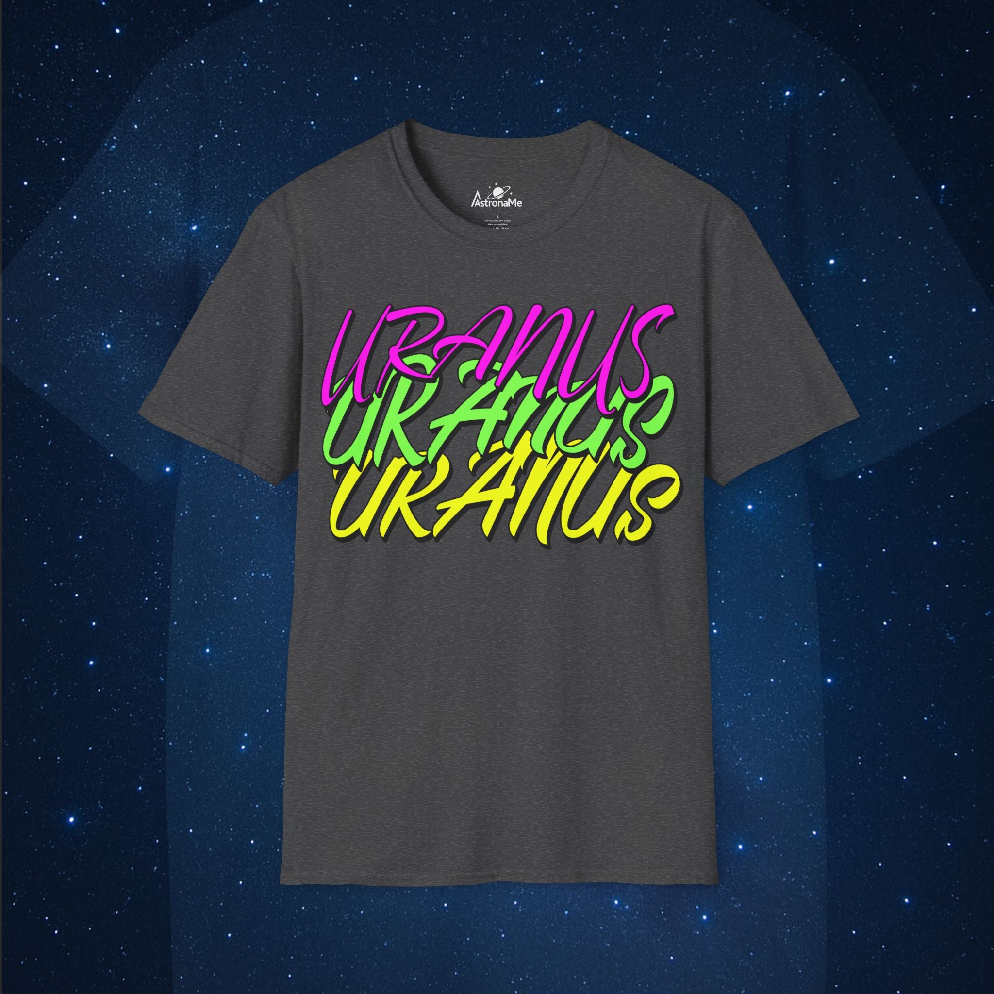 Uranus Retro Neon Planet Space T-Shirt