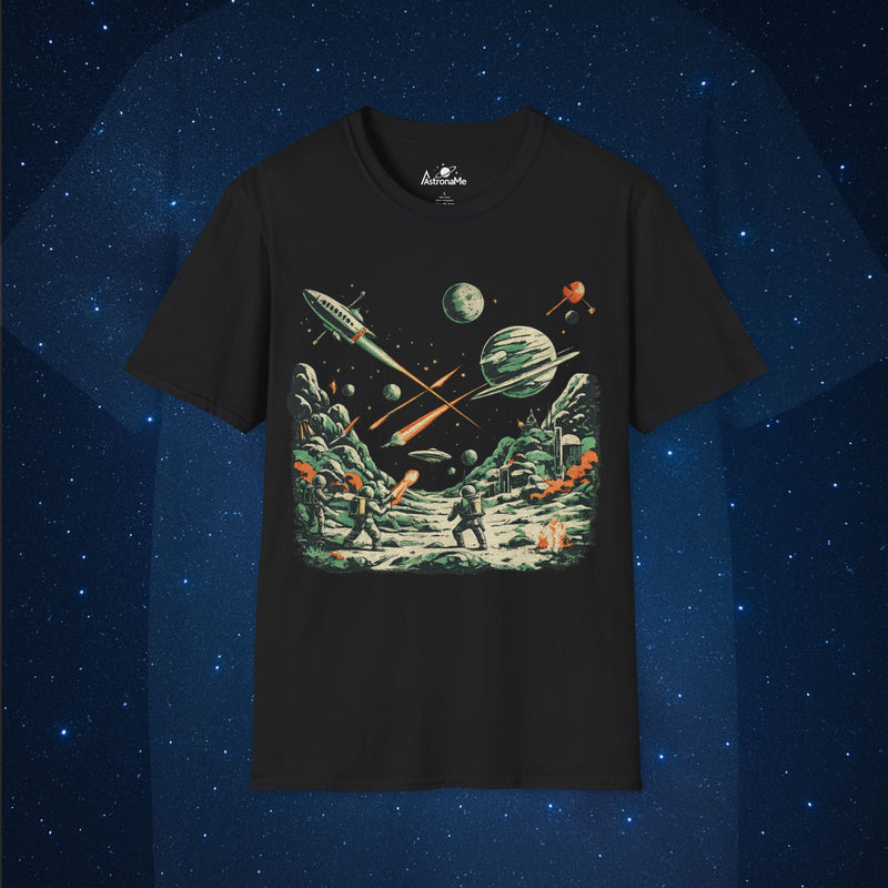 Retro Sci-Fi Space Battle T-Shirt