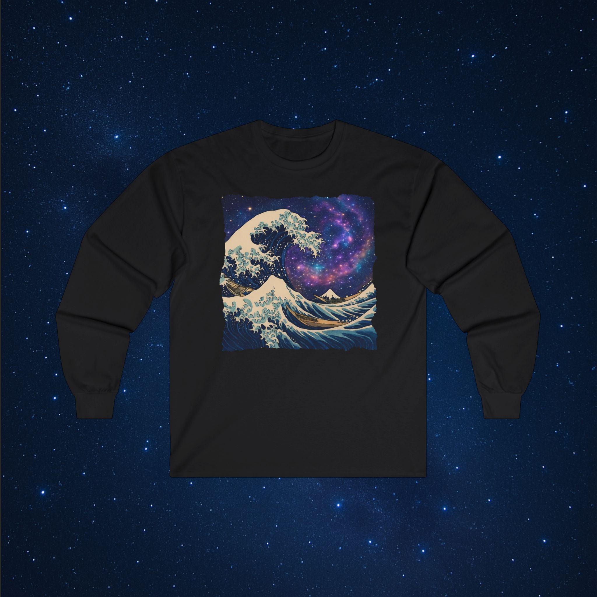Japanese Wave Galaxy Long Sleeve T-Shirt