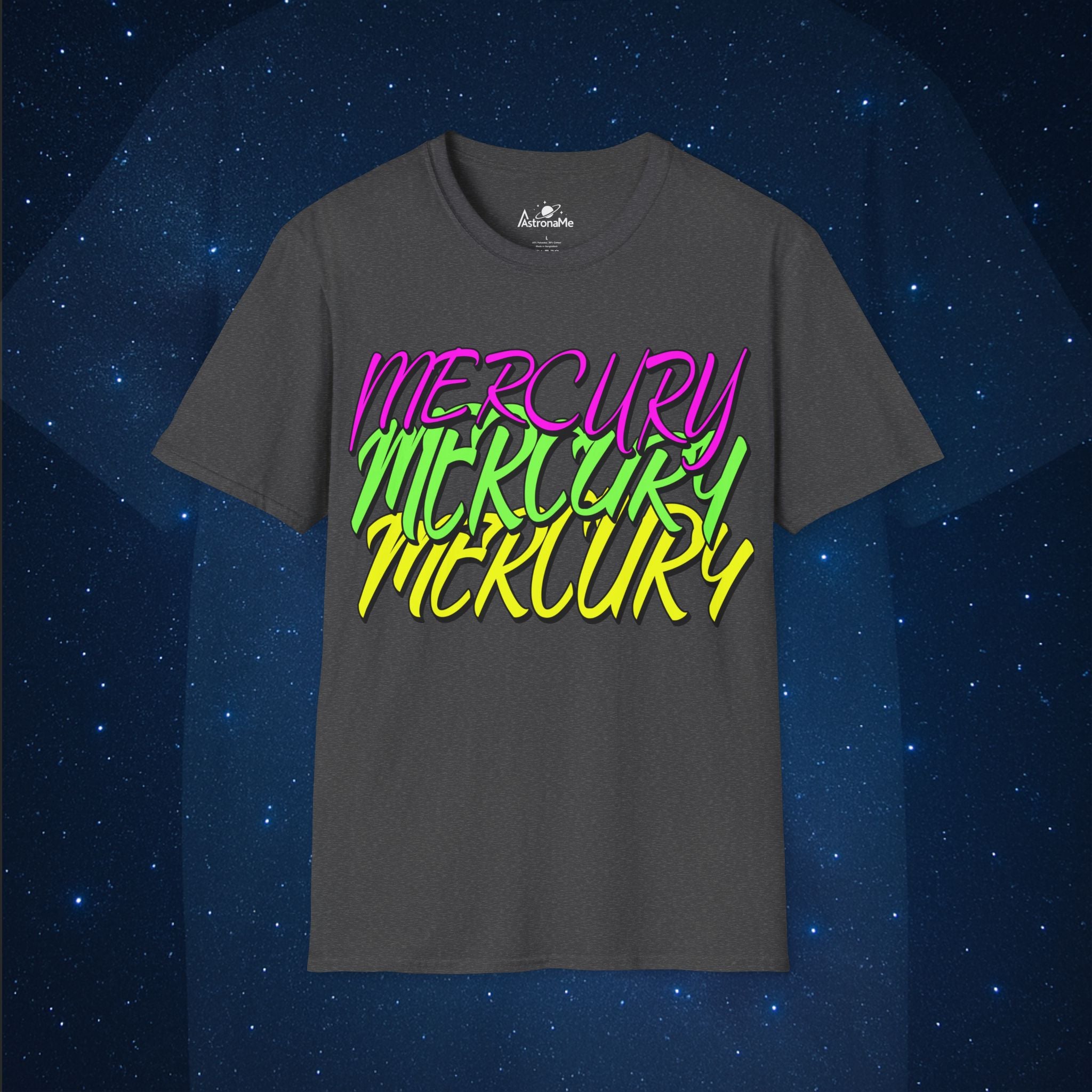 Mercury Retro Neon Planet Space T-Shirt