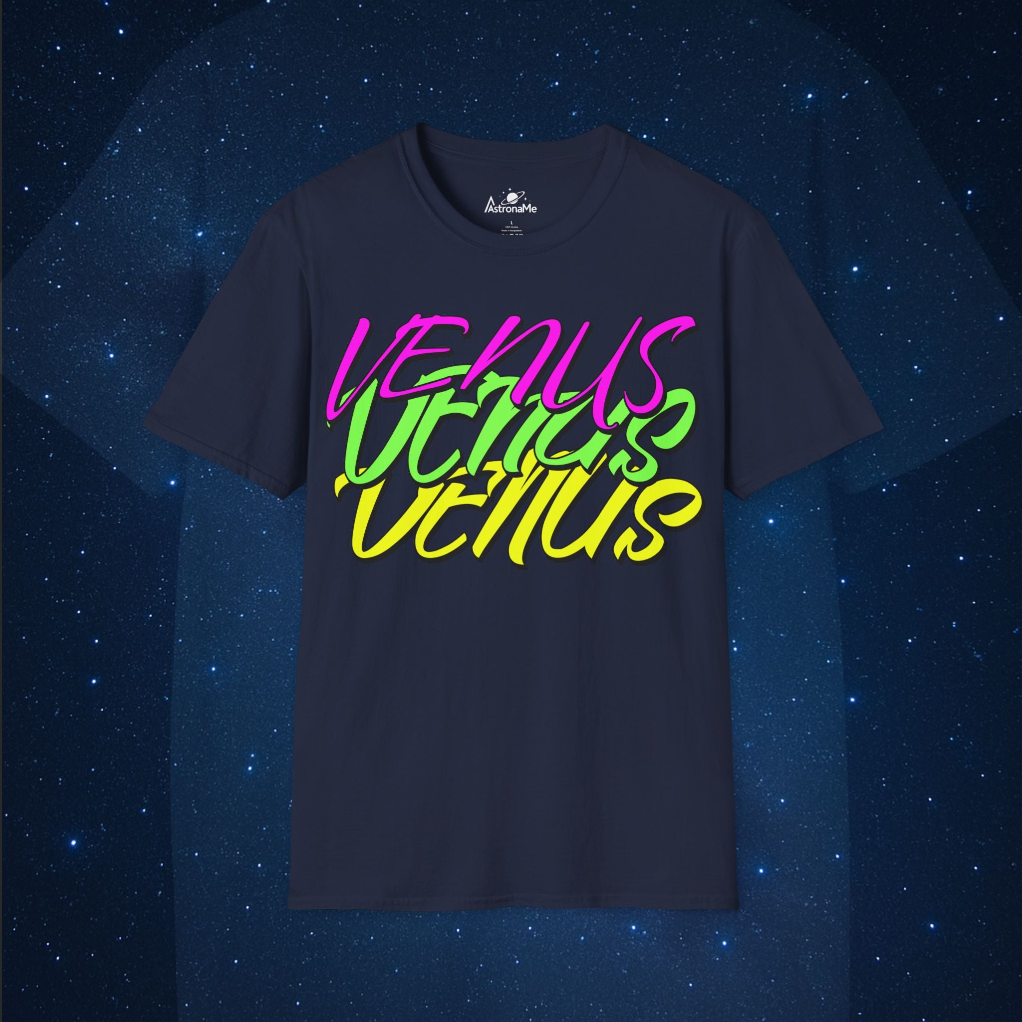Venus Retro Neon Planet Space T-Shirt
