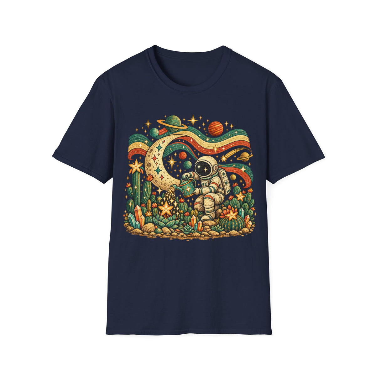Folk Astronaut Gardener T-Shirt