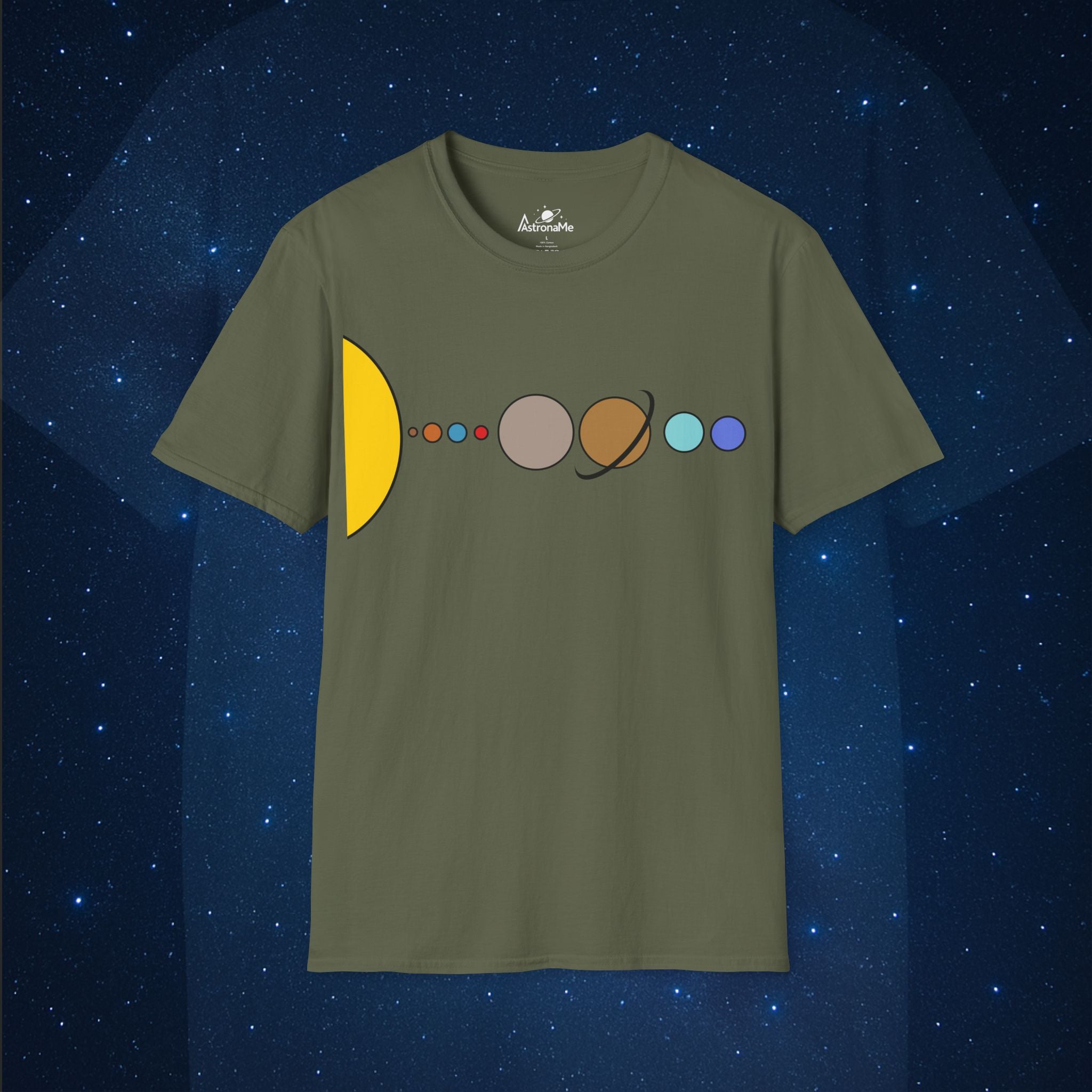 Solar System Flat T-Shirt - AstronaMe