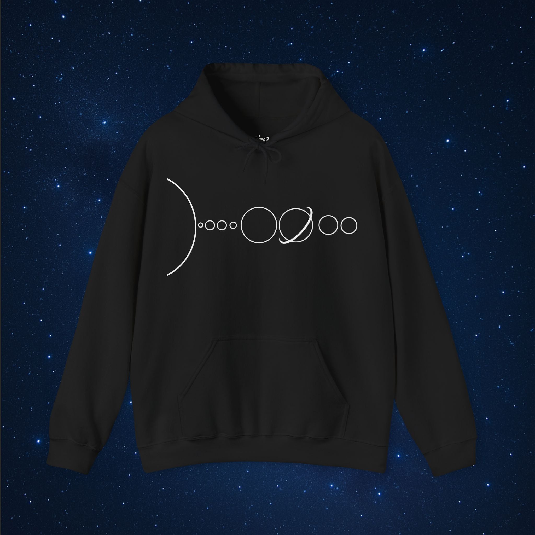 Solar System Minimal Line Hoodie