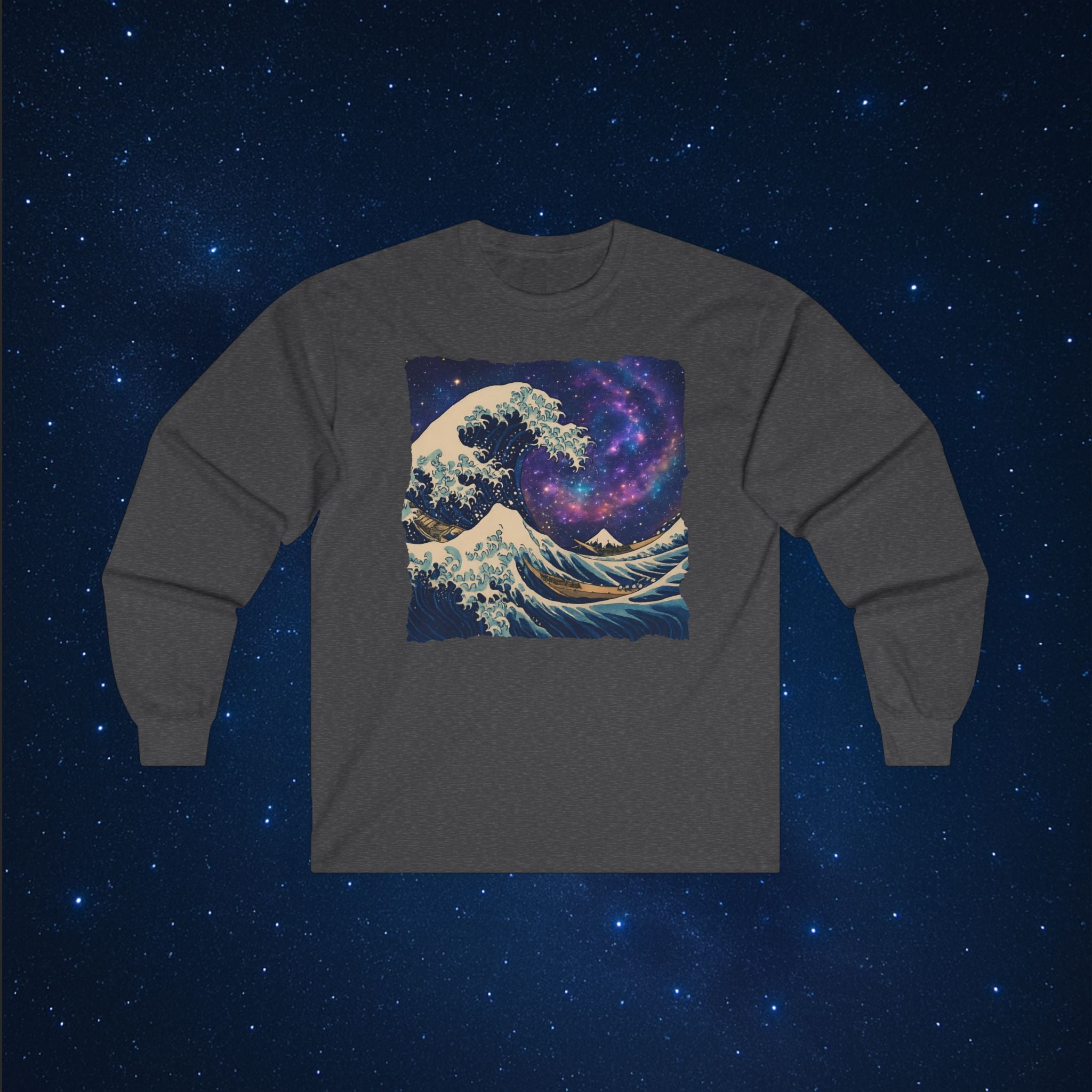 Japanese Wave Galaxy Long Sleeve T-Shirt