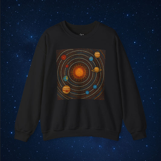 Aboriginal Dot Art Solar System Sweatshirt