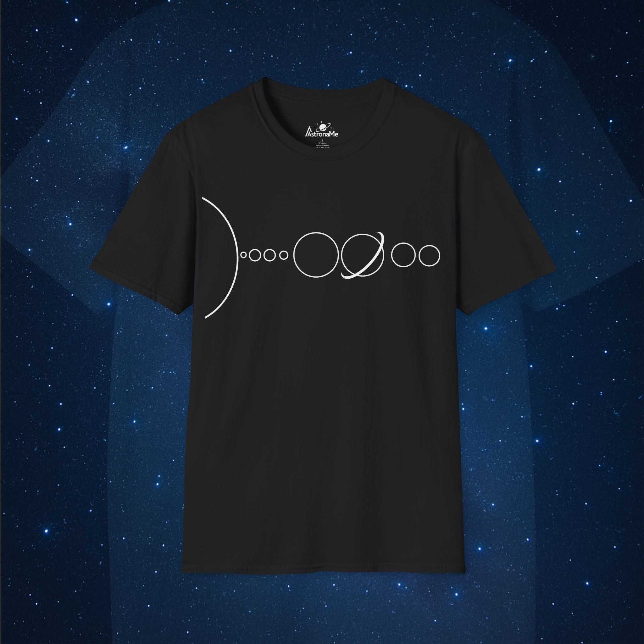 Solar System Minimal Line T-Shirt - AstronaMe
