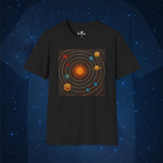 Aboriginal Dot Art Solar System T-Shirt - AstronaMe