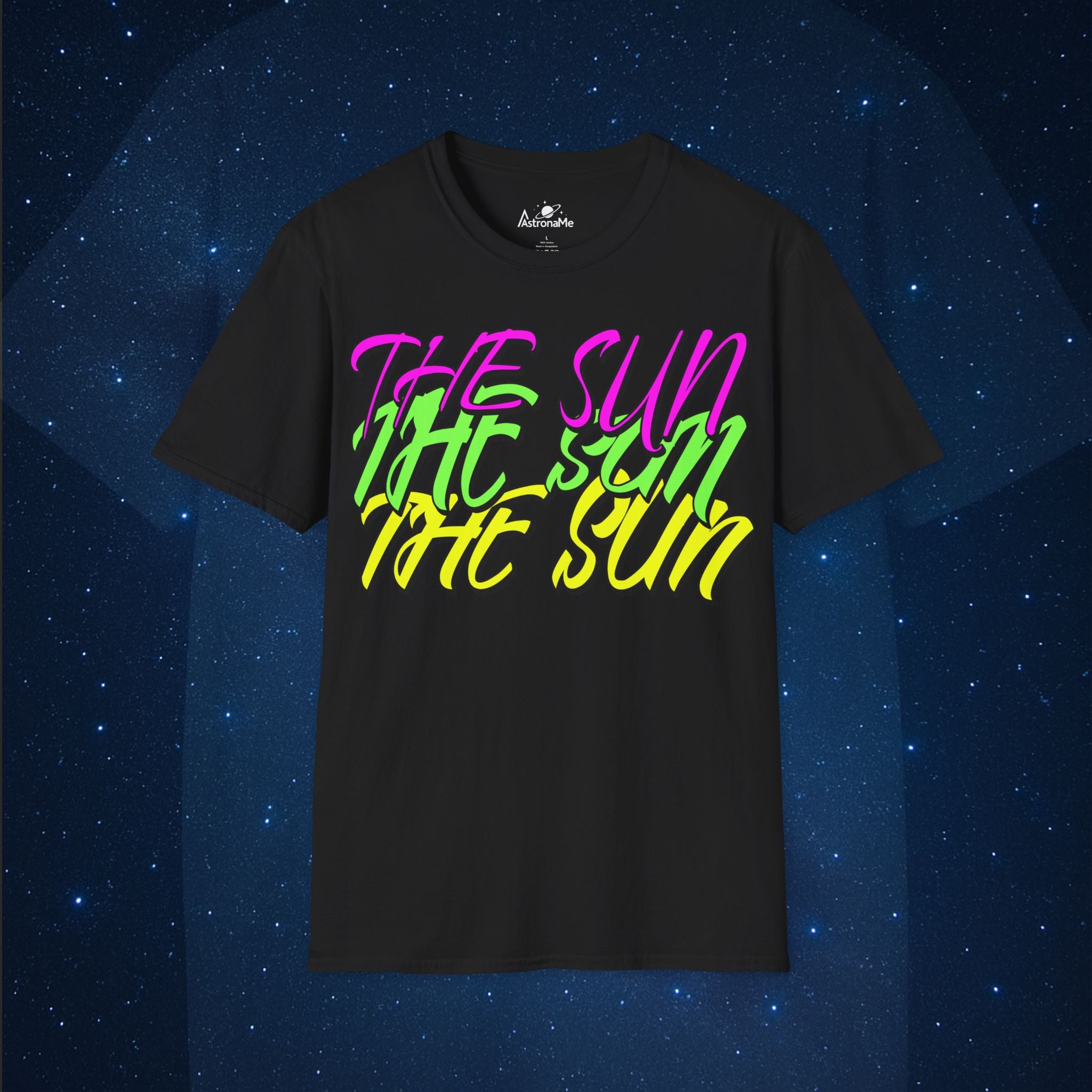 The Sun Retro Neon Planet Space T-Shirt