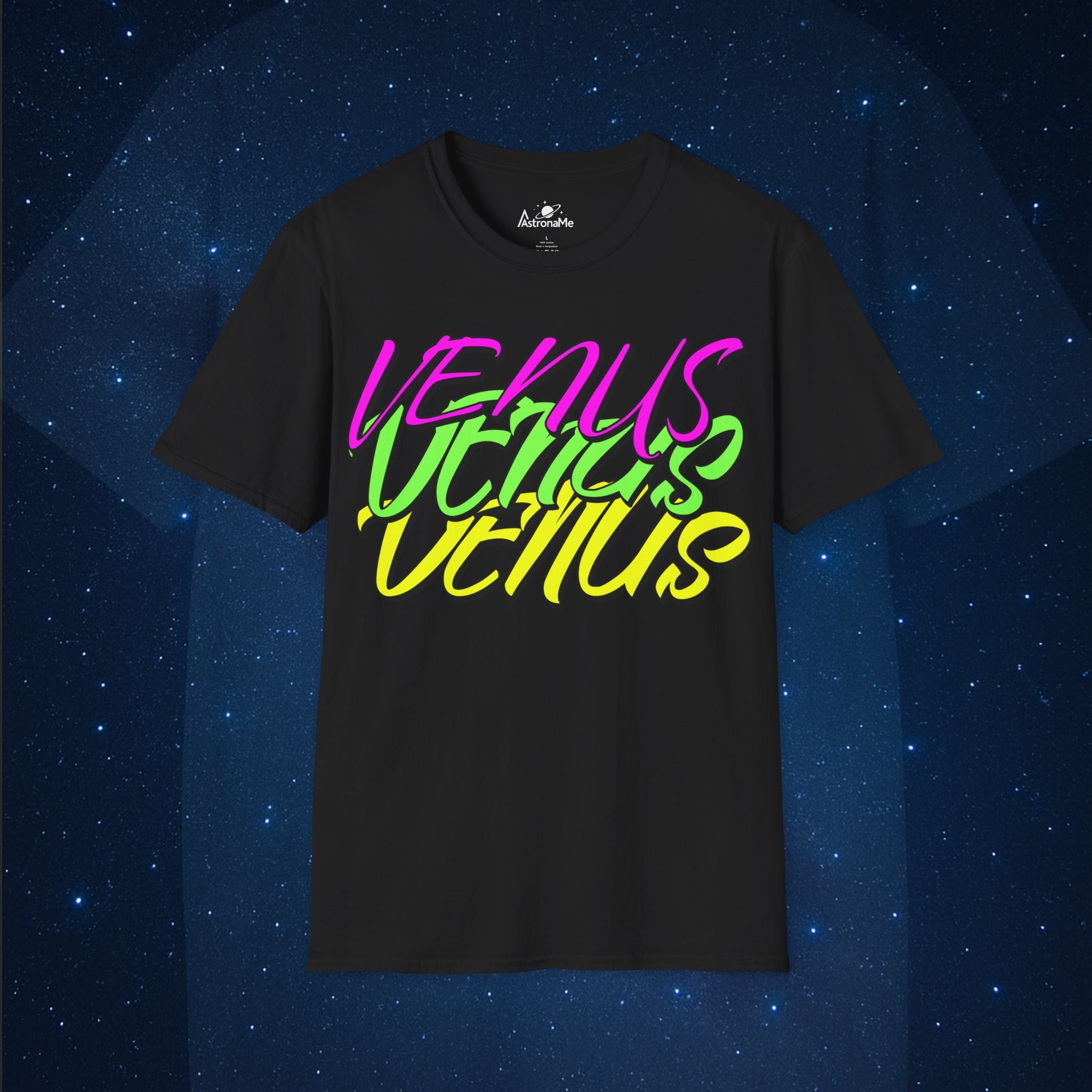 Venus Retro Neon Planet Space T-Shirt
