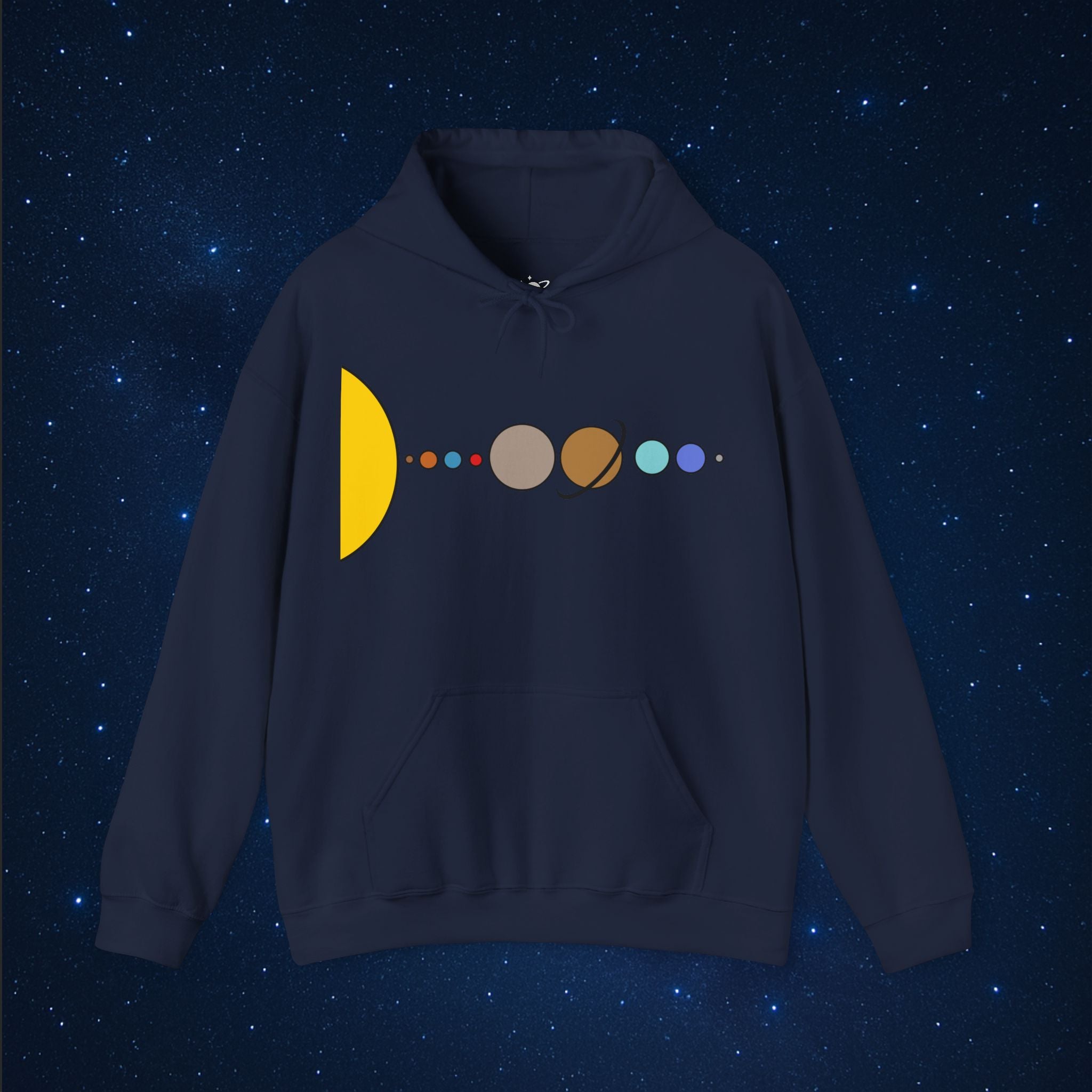 Solar System Flat - 2005 Pluto Edition Hoodie