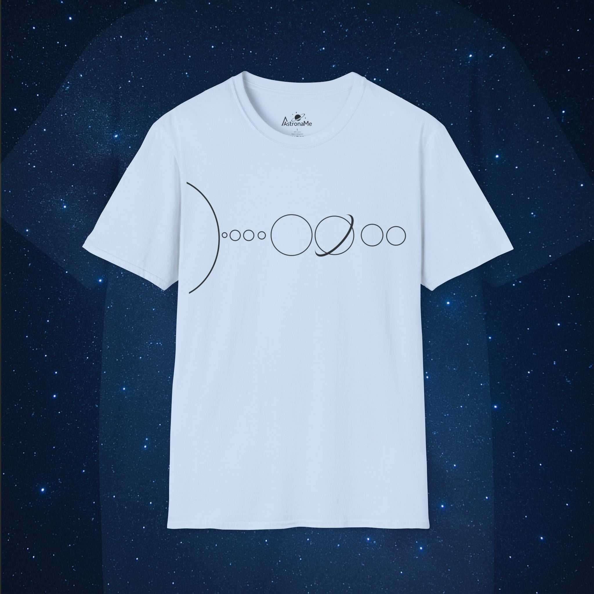 Solar System Minimal Line T-Shirt - AstronaMe