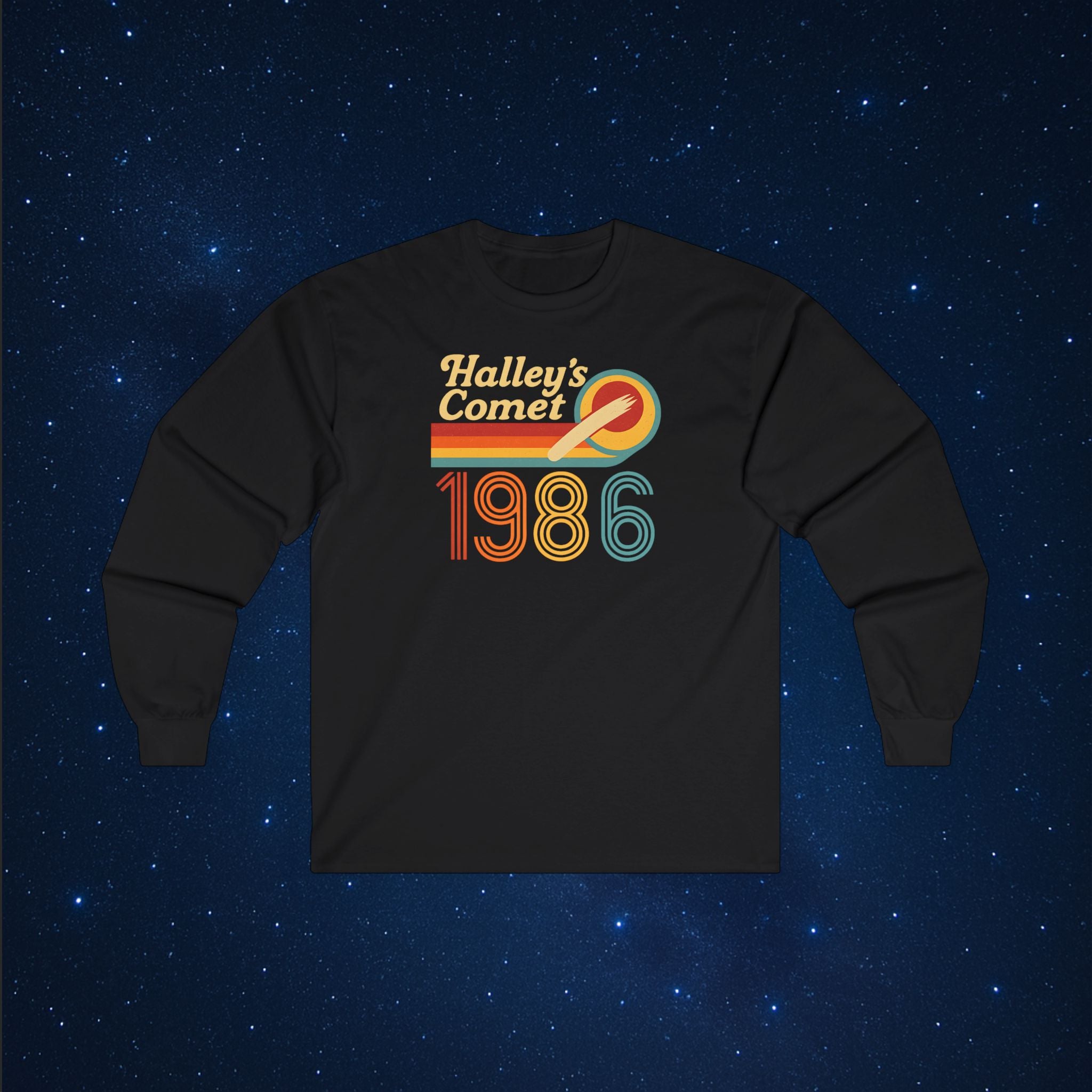 Halley's Comet Retro 1986 Long Sleeve T-Shirt