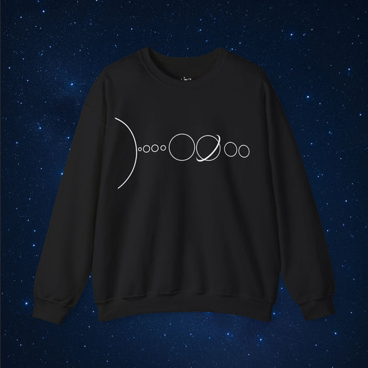 Solar System Minimal Line Sweatshirt - AstronaMe