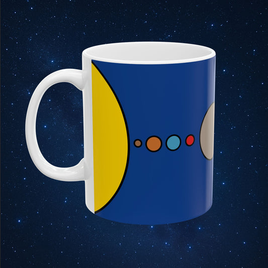 Solar System Flat Mug - AstronaMe
