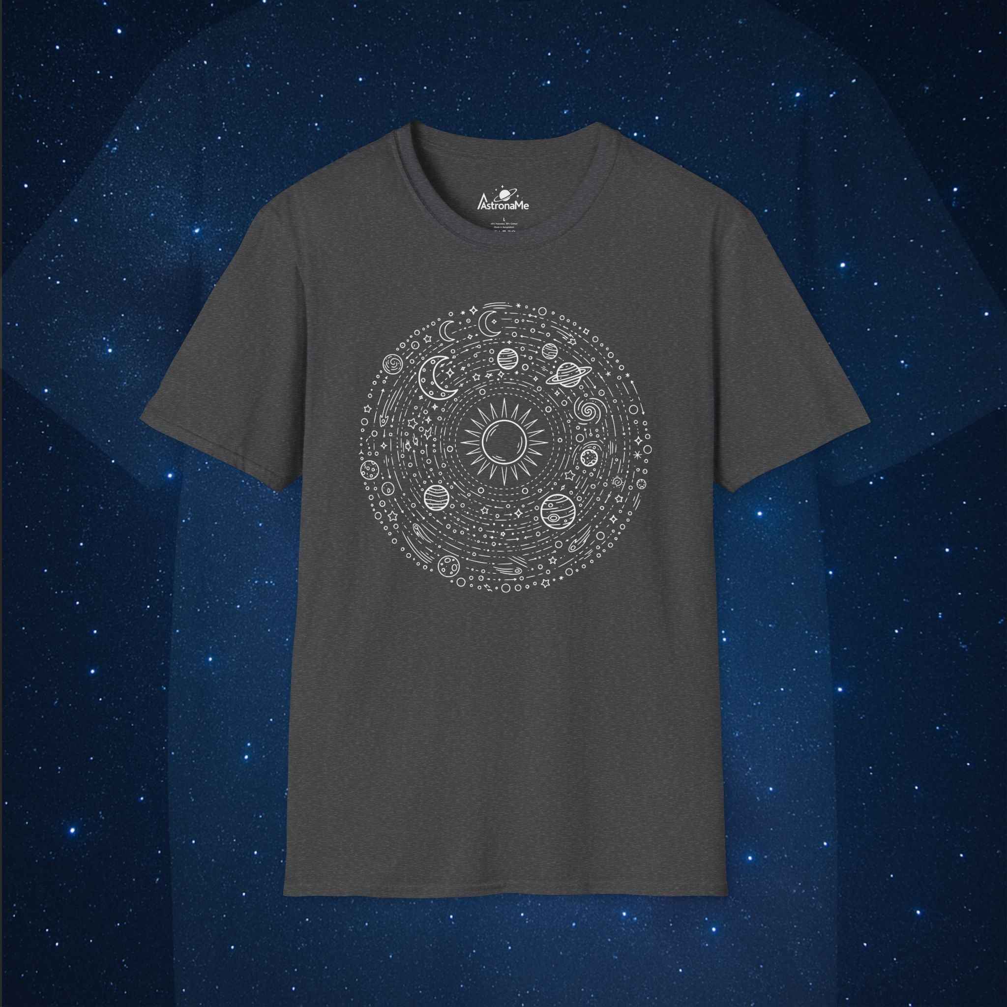 Dense Space Mandala Sun T-Shirt