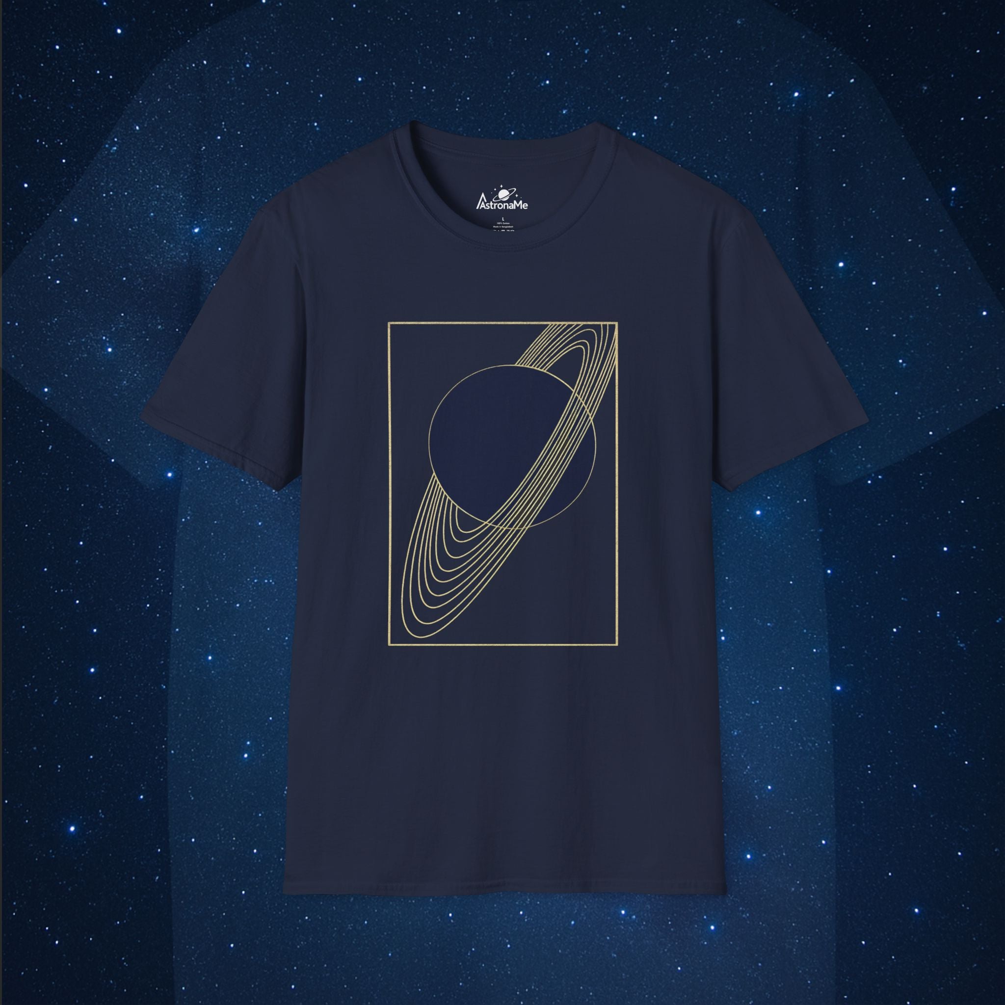 Minimal Gold Saturn T-Shirt