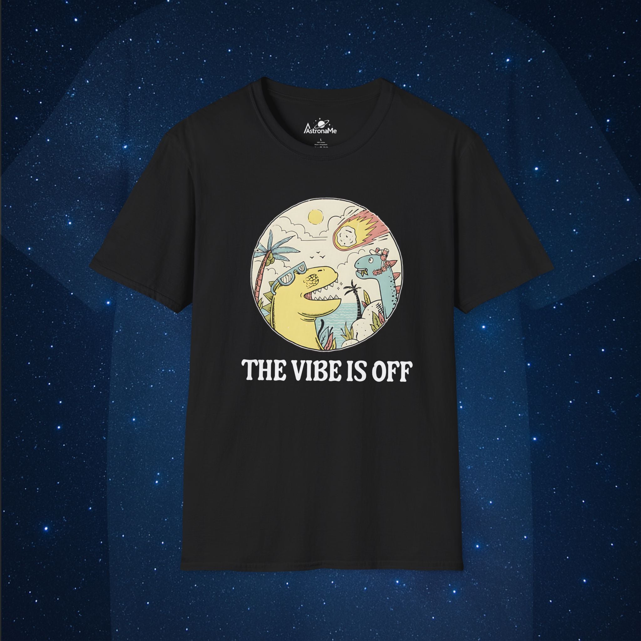The Vibe Is Off Meteor Dinosaur T-Shirt
