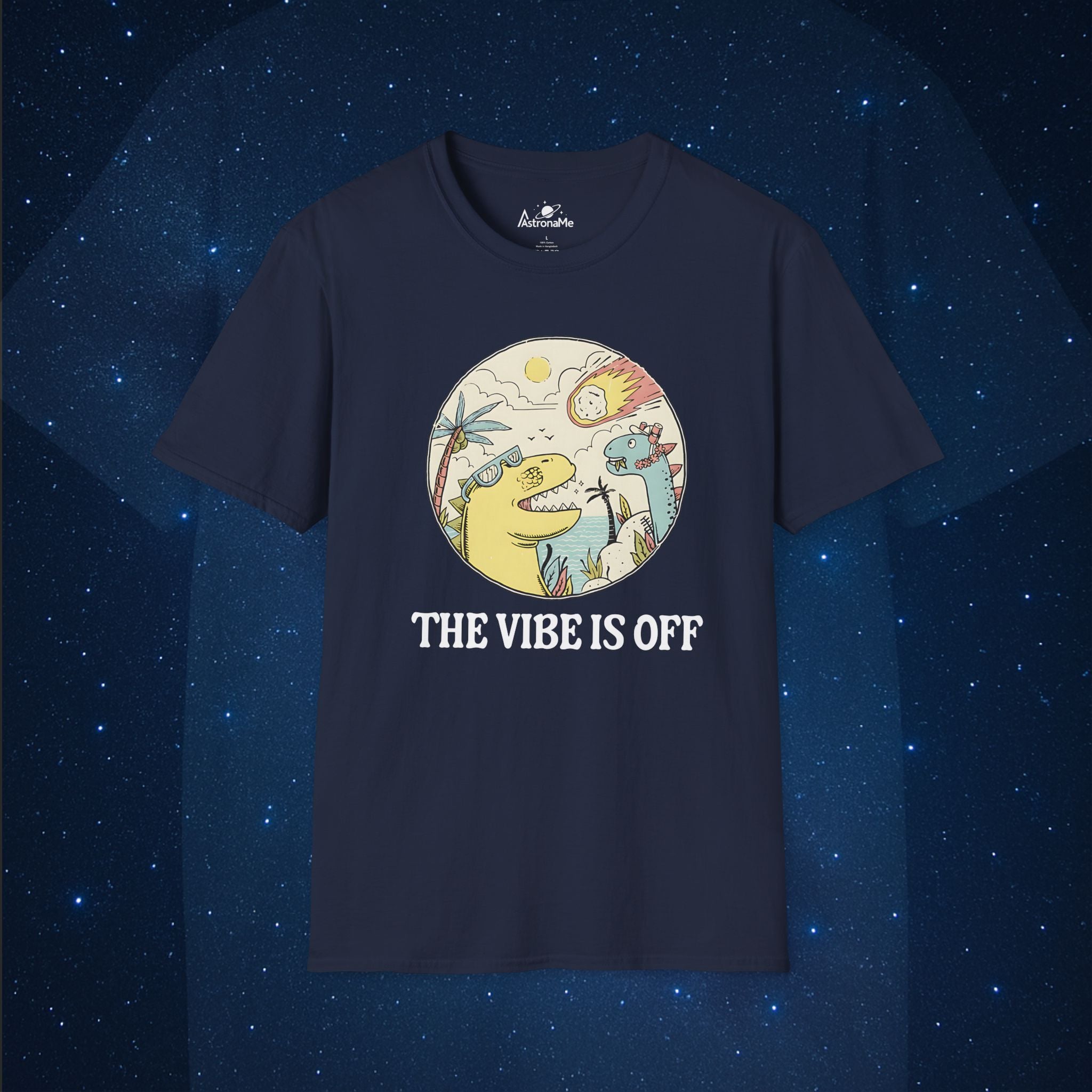 The Vibe Is Off Meteor Dinosaur T-Shirt