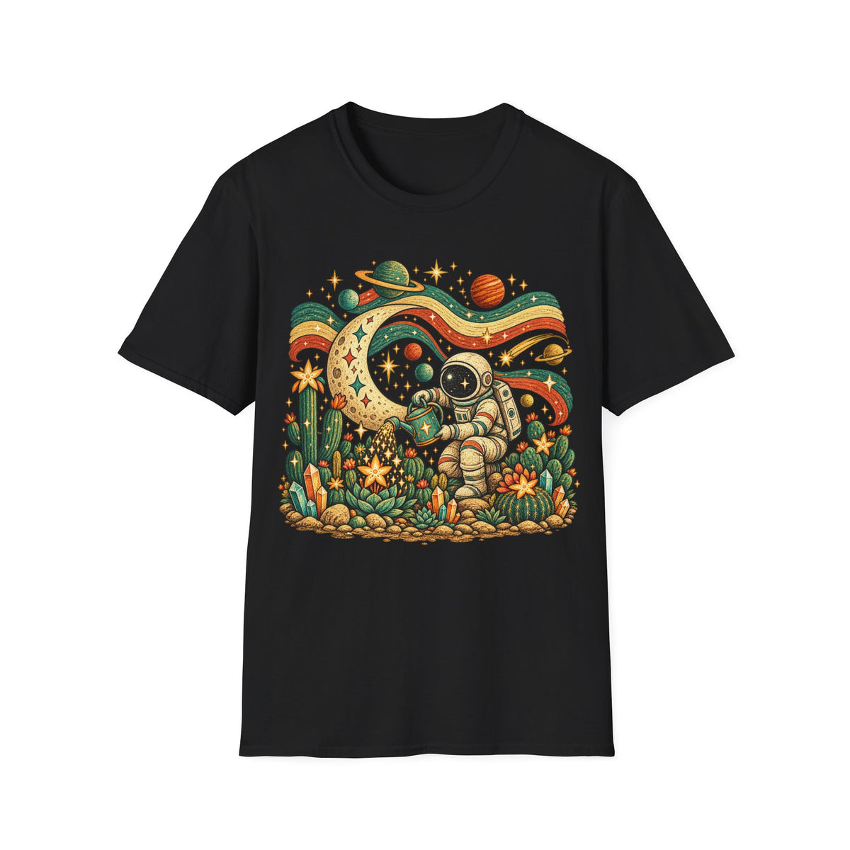 Folk Astronaut Gardener T-Shirt