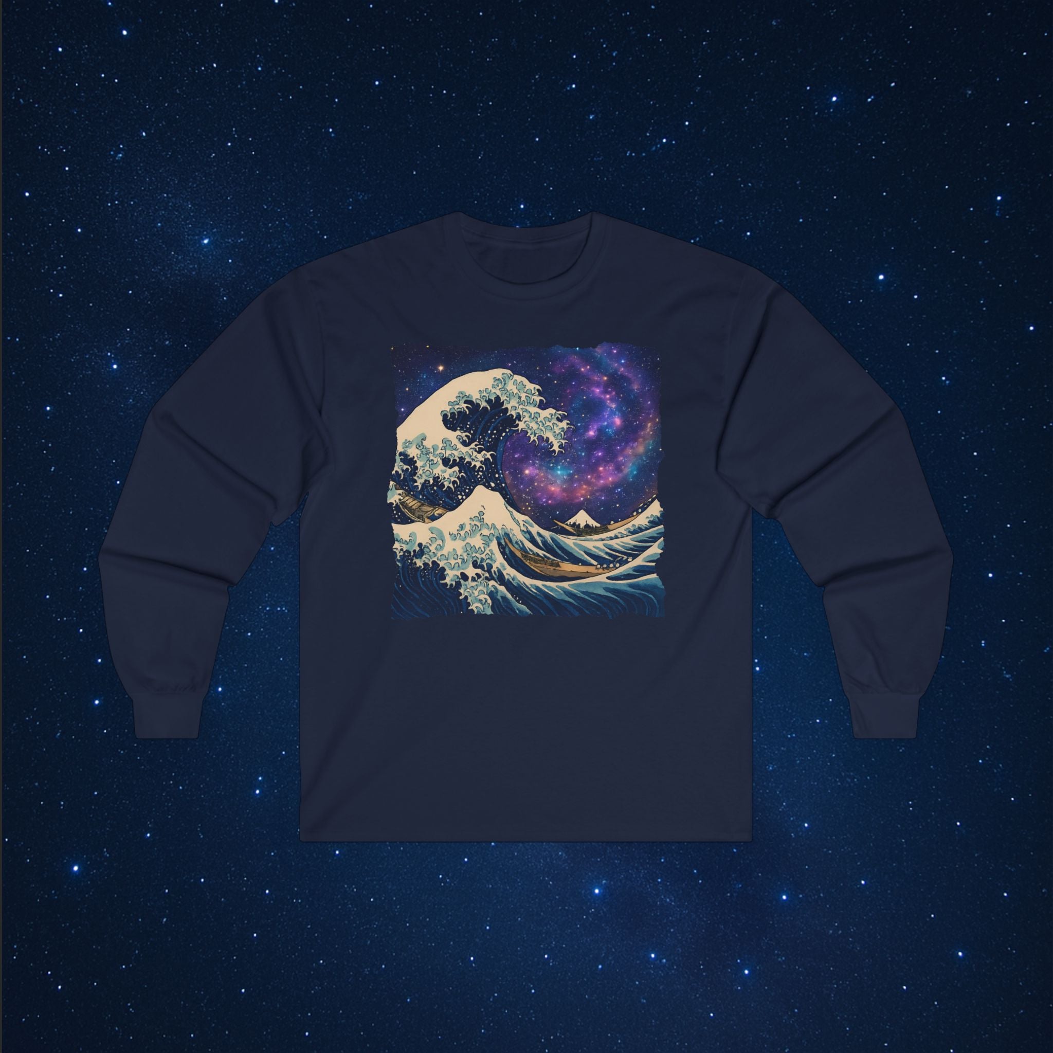 Japanese Wave Galaxy Long Sleeve T-Shirt