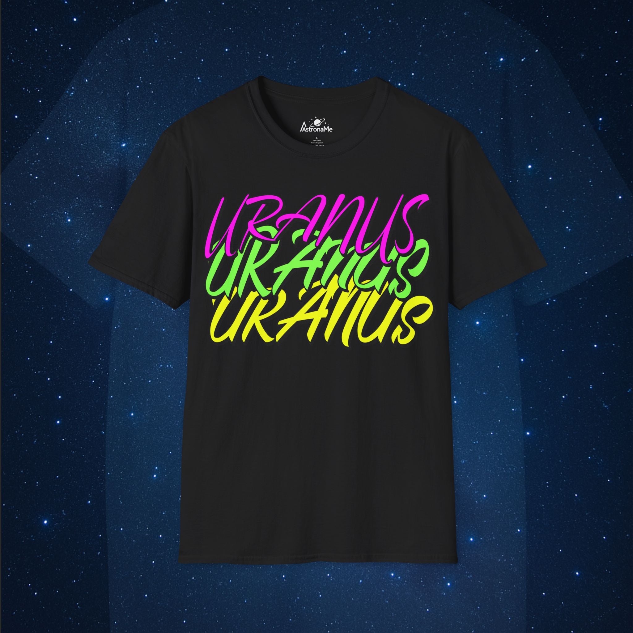 Uranus Retro Neon Planet Space T-Shirt
