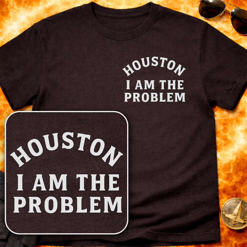 Houston I am the Problem Pocket Patch T-Shirt