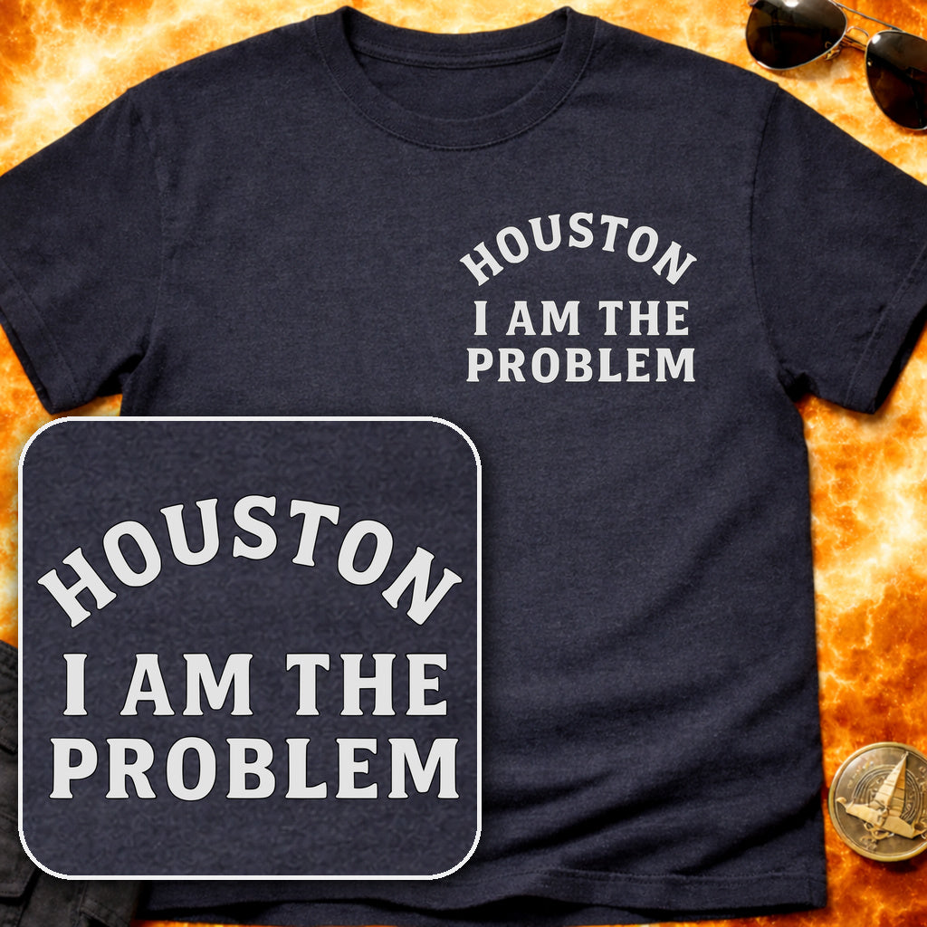 Houston I am the Problem Pocket Patch T-Shirt