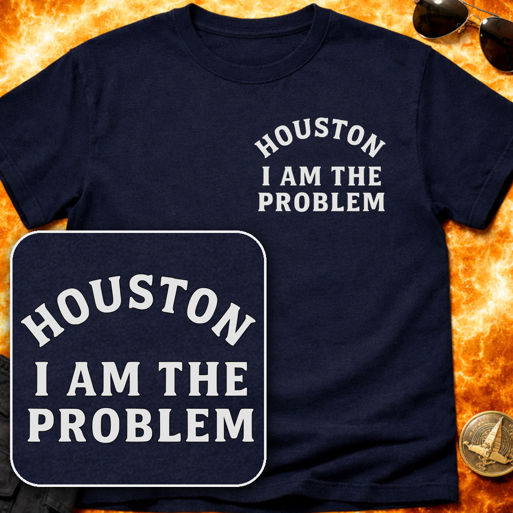 Houston I am the Problem Pocket Patch T-Shirt