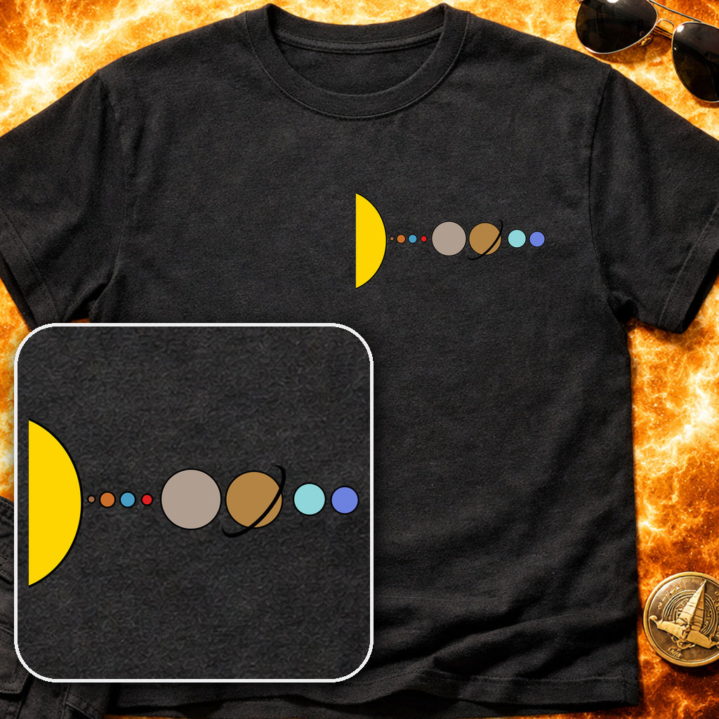 Solar System Flat Pocket T-Shirt
