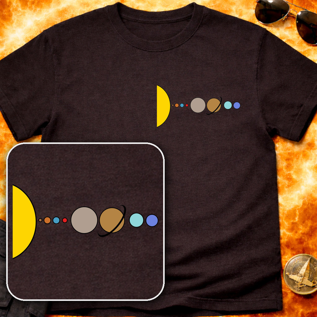 Solar System Flat Pocket T-Shirt