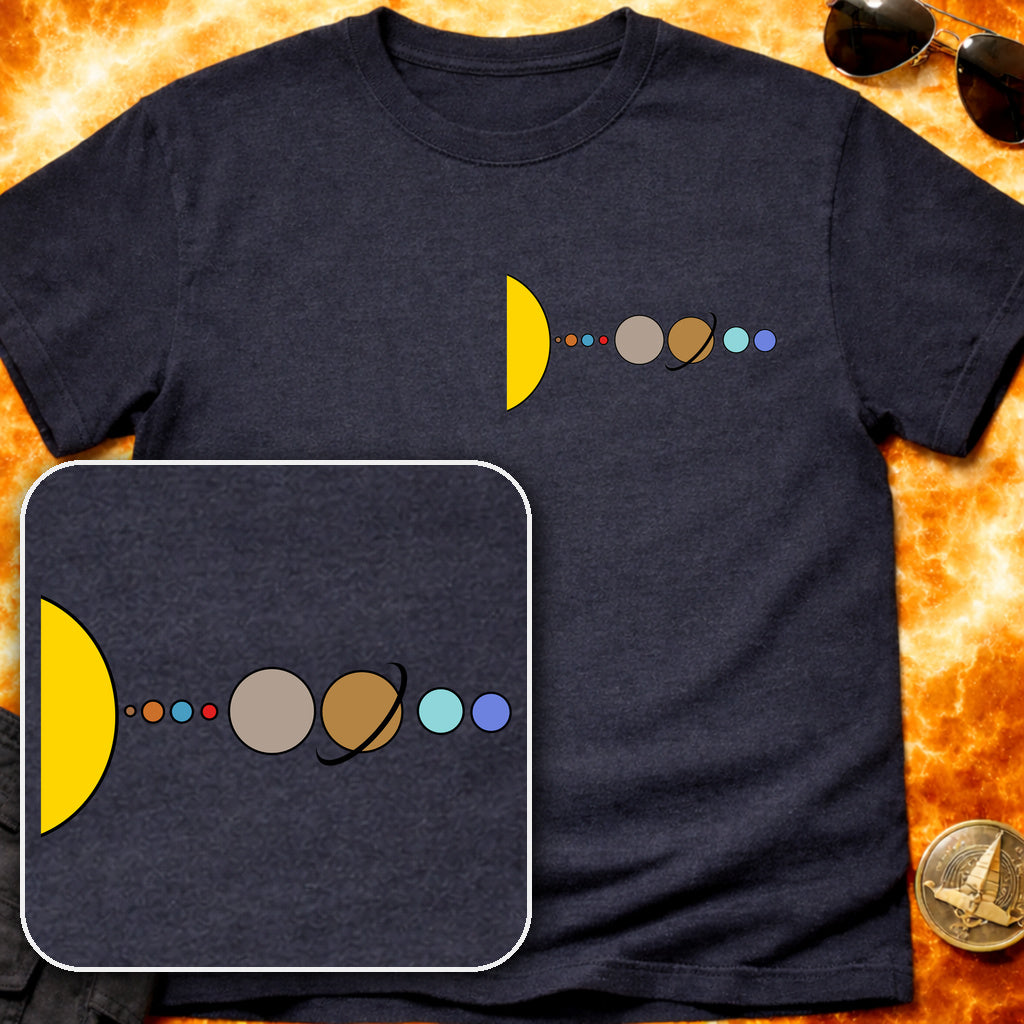 Solar System Flat Pocket T-Shirt