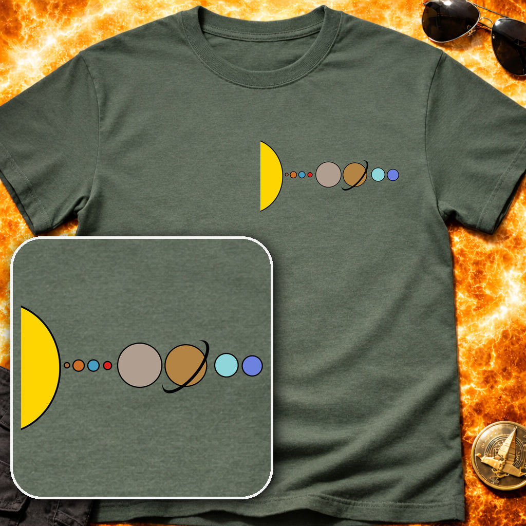 Solar System Flat Pocket T-Shirt