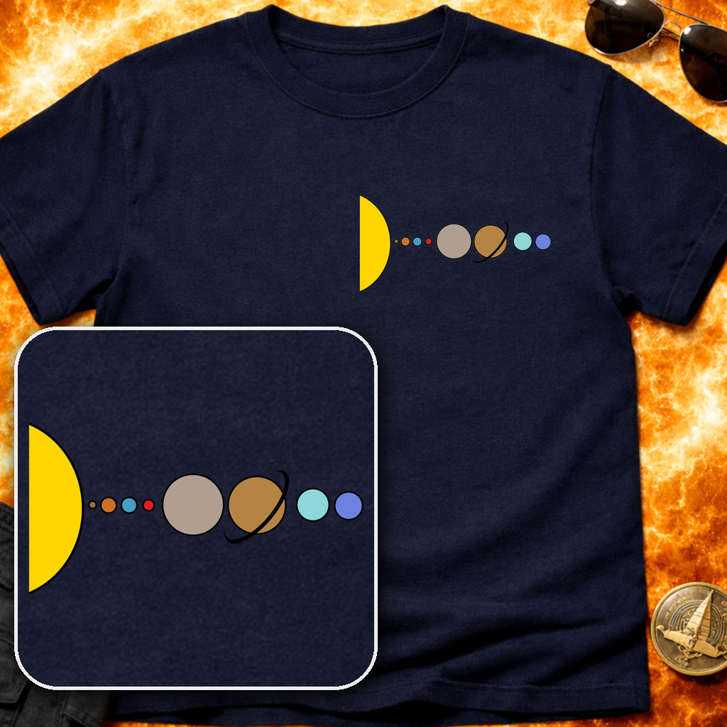Solar System Flat Pocket T-Shirt