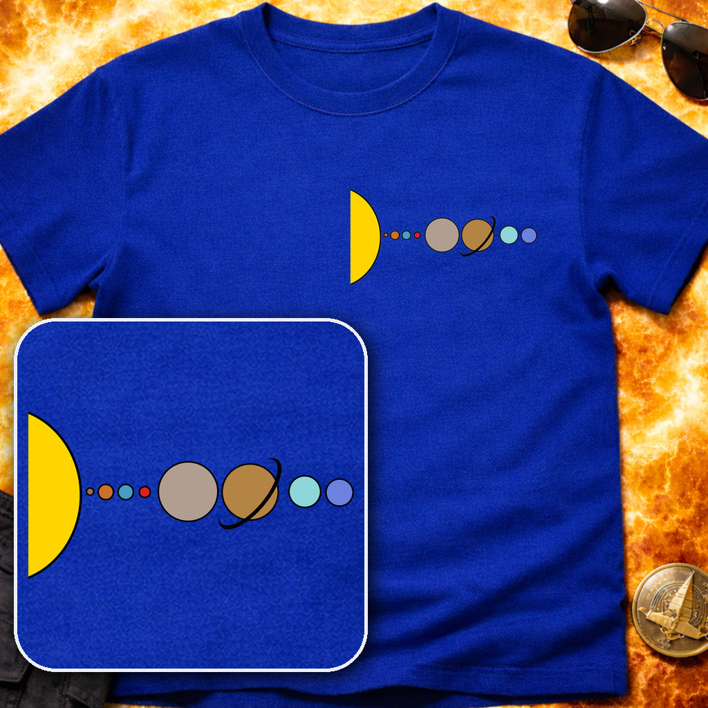 Solar System Flat Pocket T-Shirt