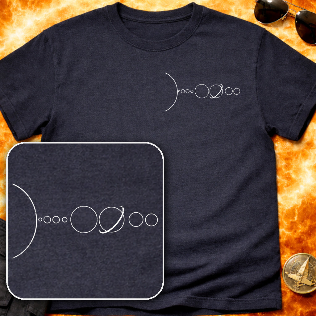 Solar System Line Pocket T-Shirt