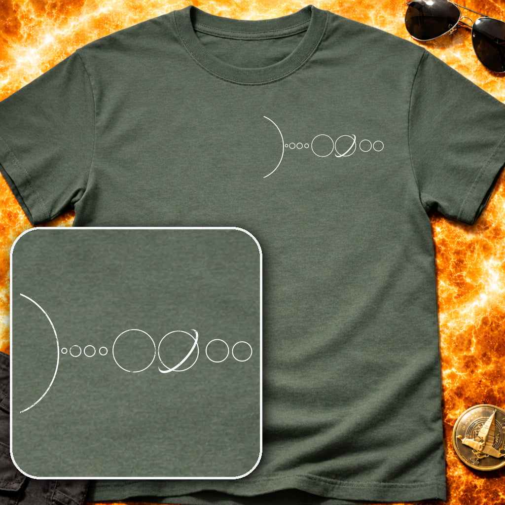 Solar System Line Pocket T-Shirt