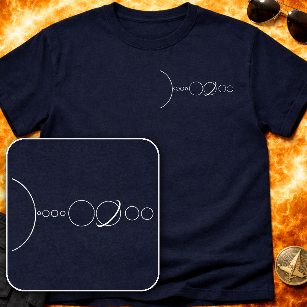 Solar System Line Pocket T-Shirt
